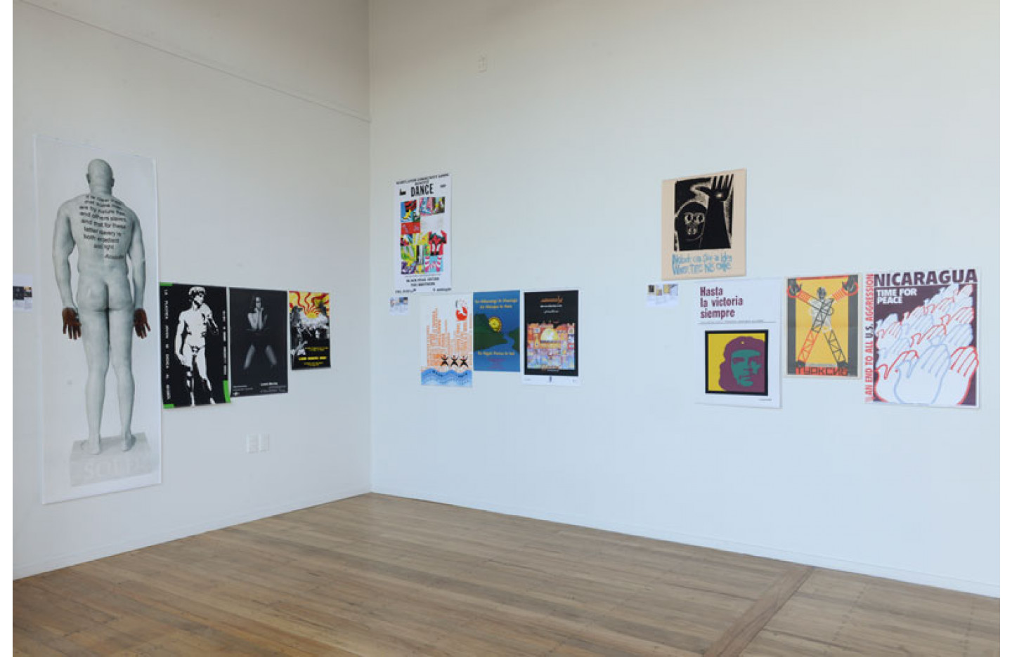 Installation Image of "4x3", Ramp Gallery Jul 2014. Including: Chris McBride, John Mandelberg, John Phillips and Xavier Meade