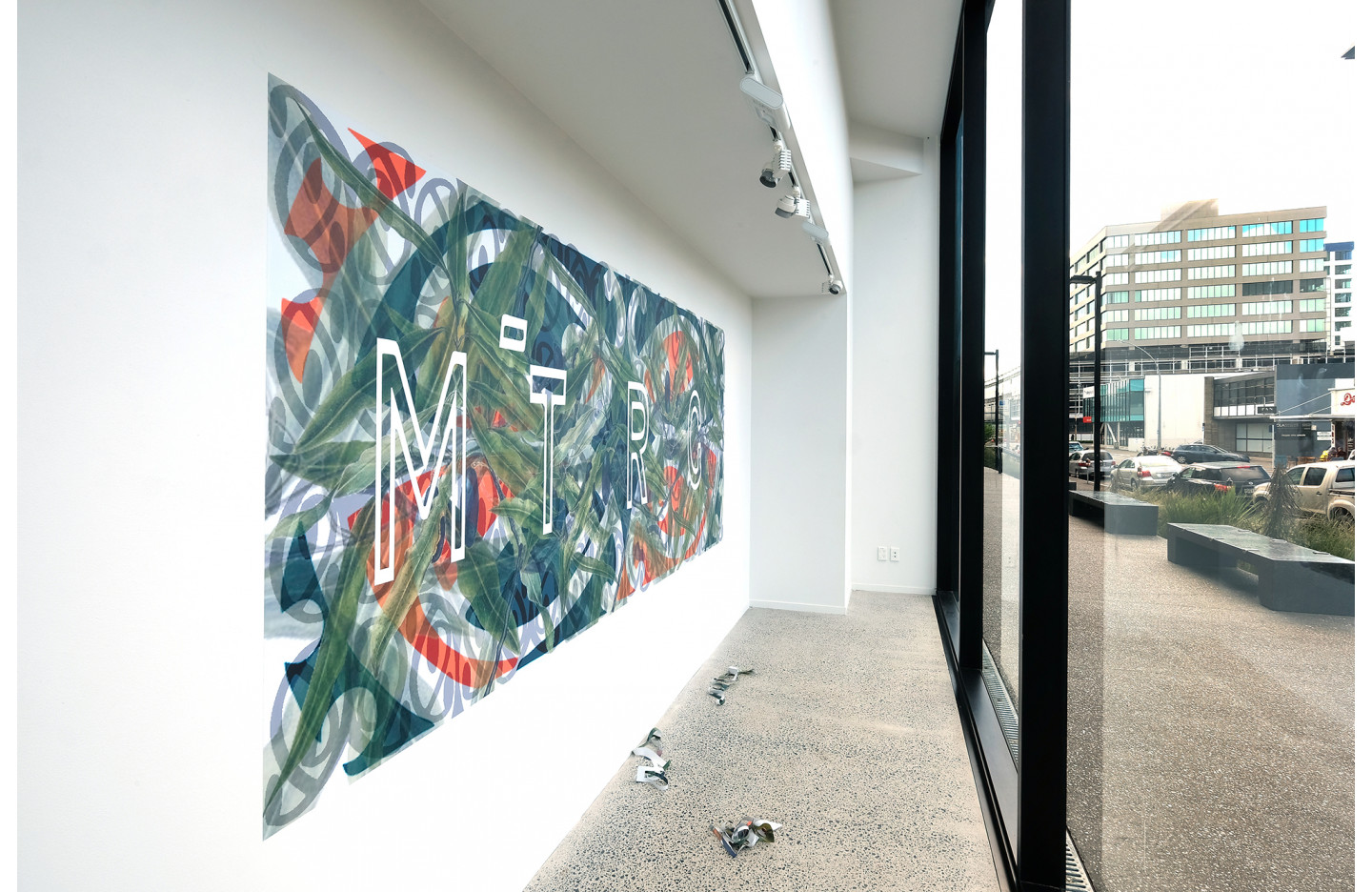 Installation view of Rautawa by Aimee Ratana in window gallery