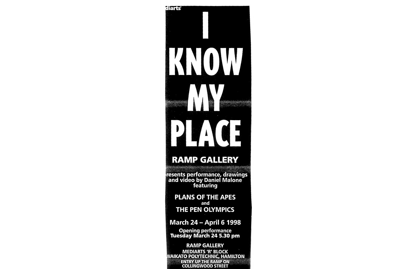 I know My Place, Ramp Gallery (1998)