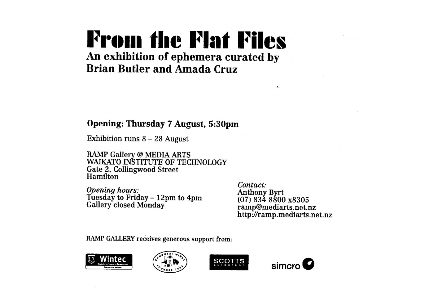 From the Flat Files, Ramp Gallery (2003)