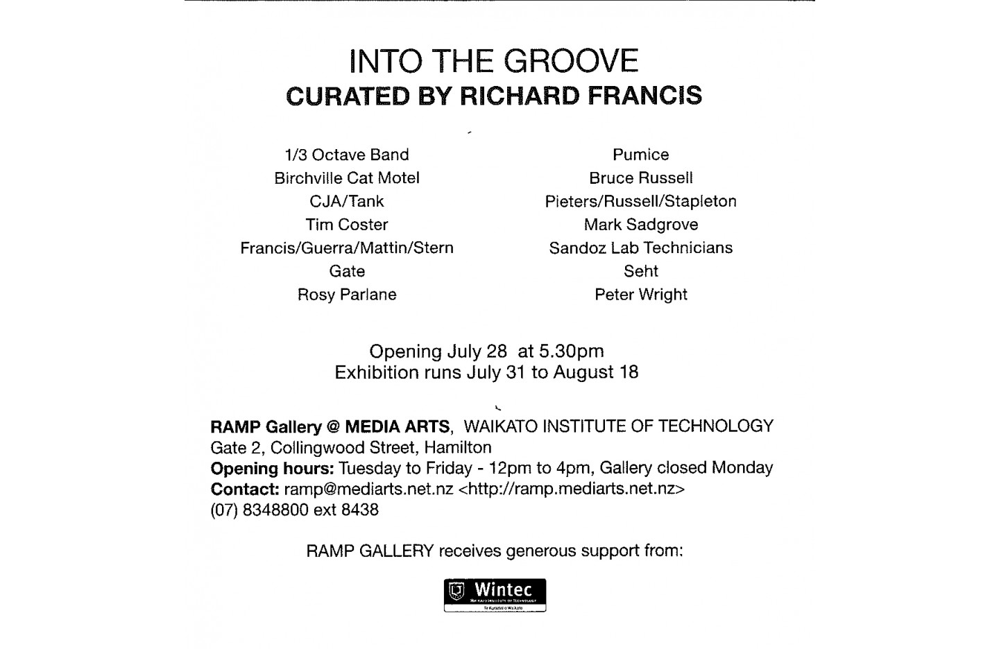 Into the Groove, Ramp Gallery (2006)