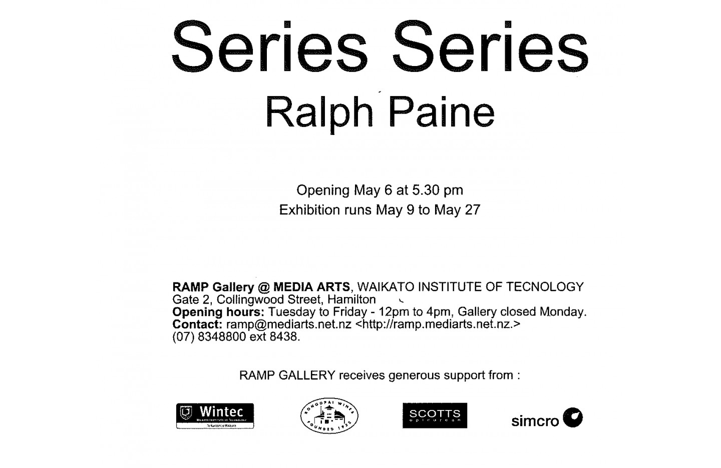 Series Series, Ramp Gallery (2005)